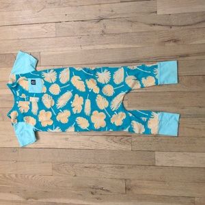 Rags to Raches pastel leaf print romper 2T